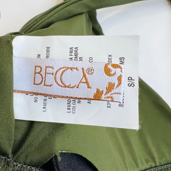 ❤️ Becca Size S Kailani wrap bikini top in olive green - Picture 5 of 6